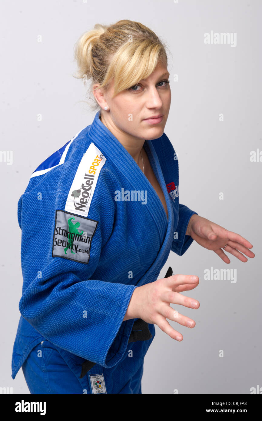 Judo Team USA player Kayla Harrison à l'équipe USA Media Summit de Dallas, TX à l'avance des Jeux Olympiques de Londres de 2012. Banque D'Images