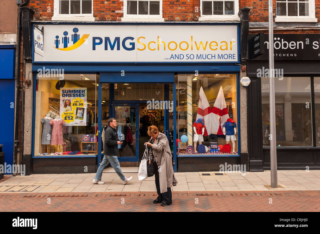 Le GPM Schoolwear pour l'uniforme scolaire shop store à Ipswich, Suffolk , Angleterre , Angleterre , Royaume-Uni Banque D'Images