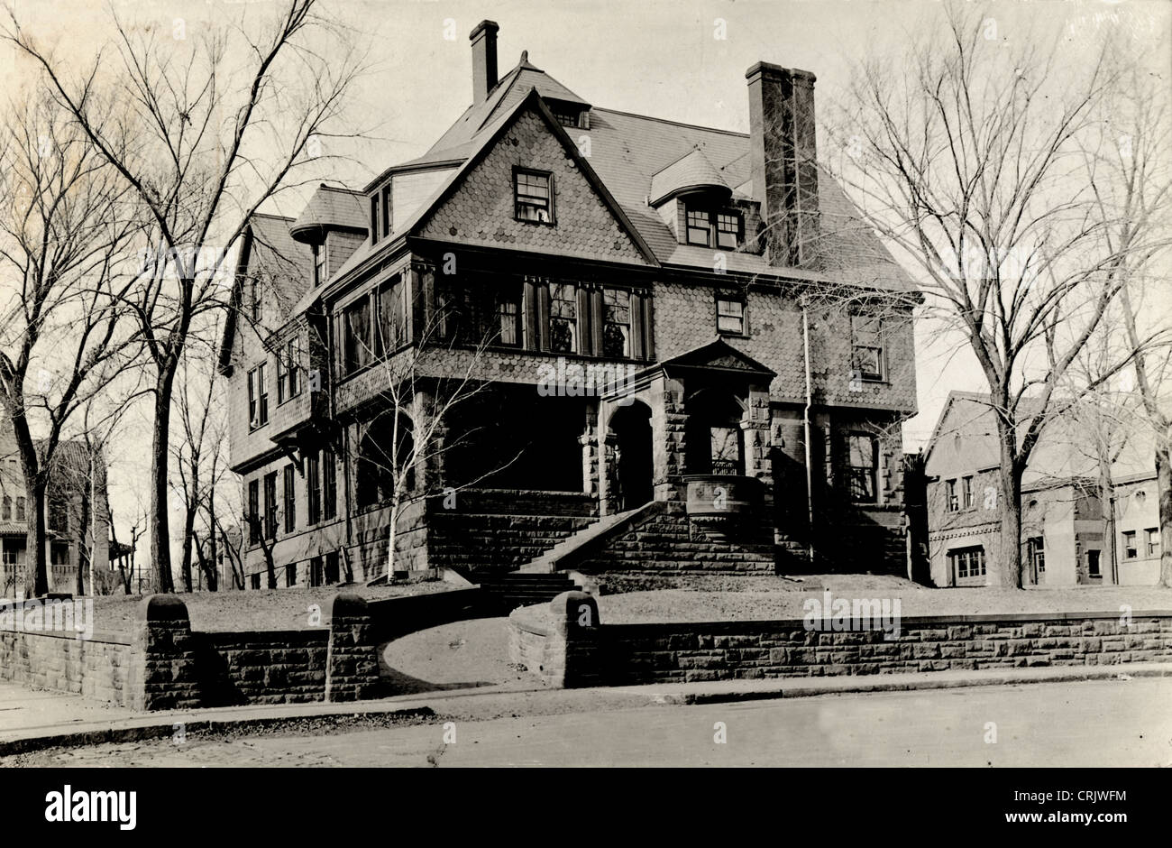 Bardeau manoir victorien de style éclectique Banque D'Images