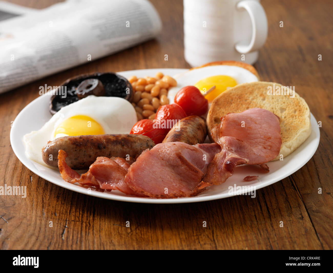 Assiette de petit-déjeuner anglais Banque D'Images
