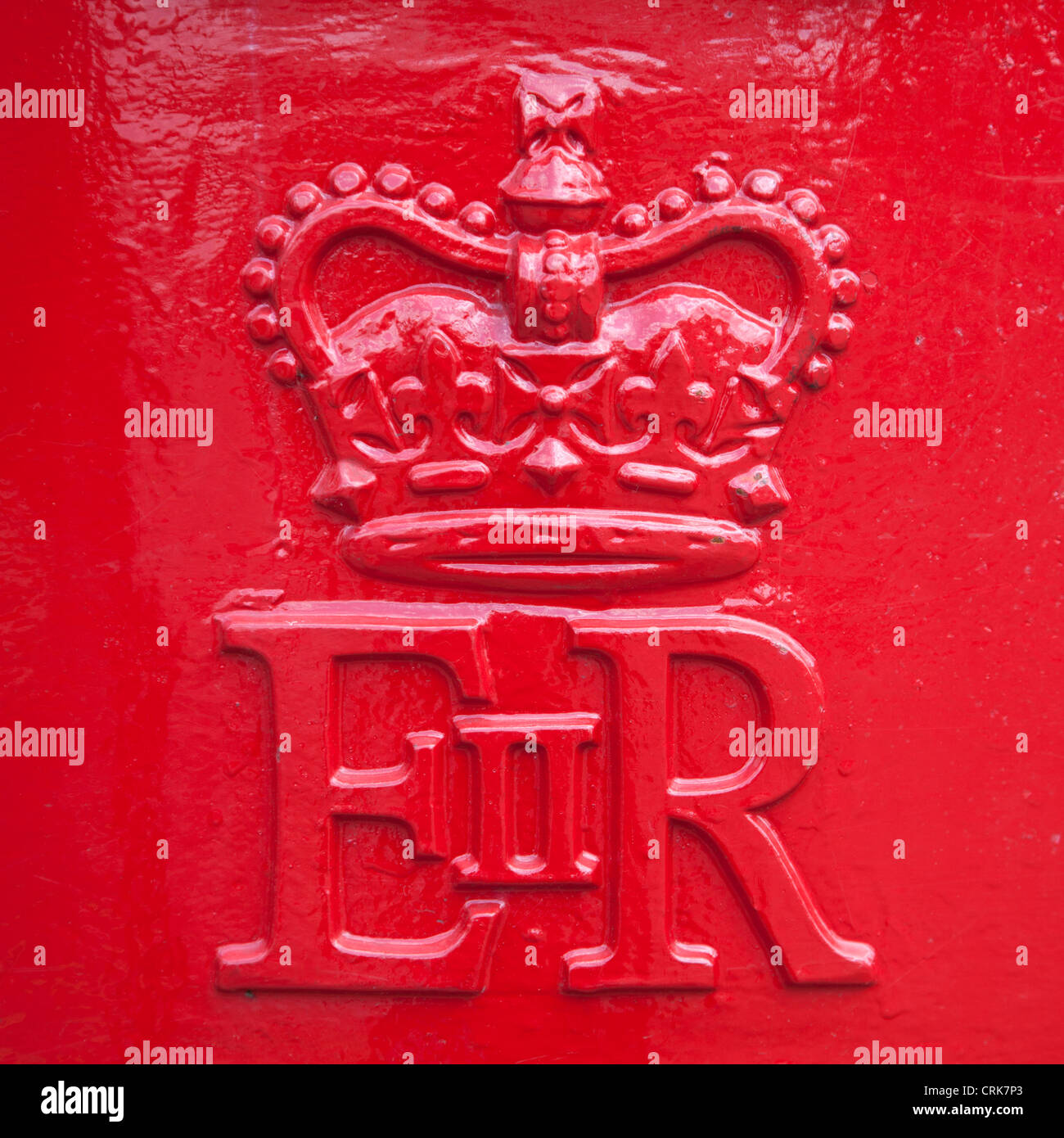 ERII logo sur Post Box Banque D'Images