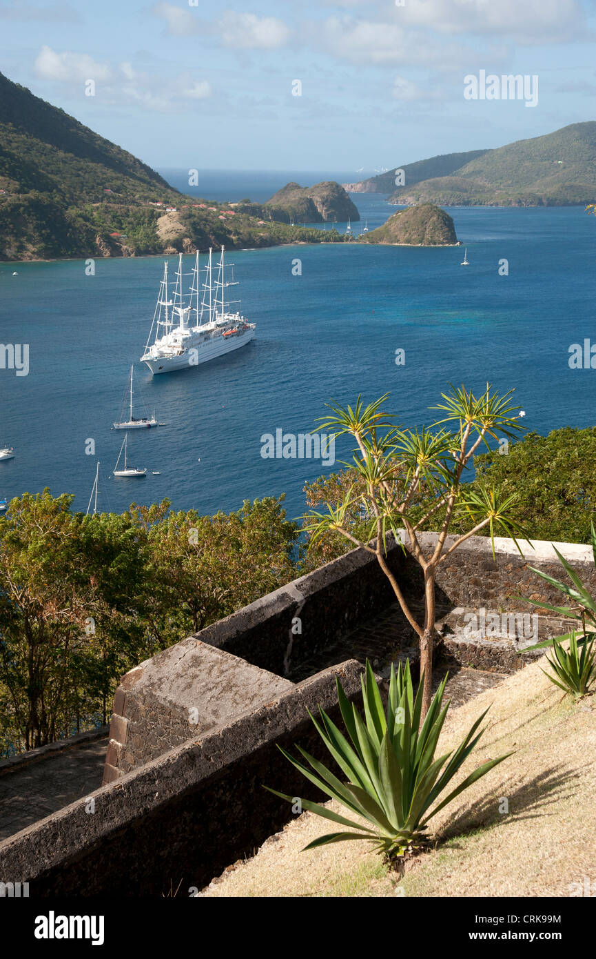 Bateau de croisière Antilles Caraïbes Françaises Guadeloupe Les Saintes Banque D'Images