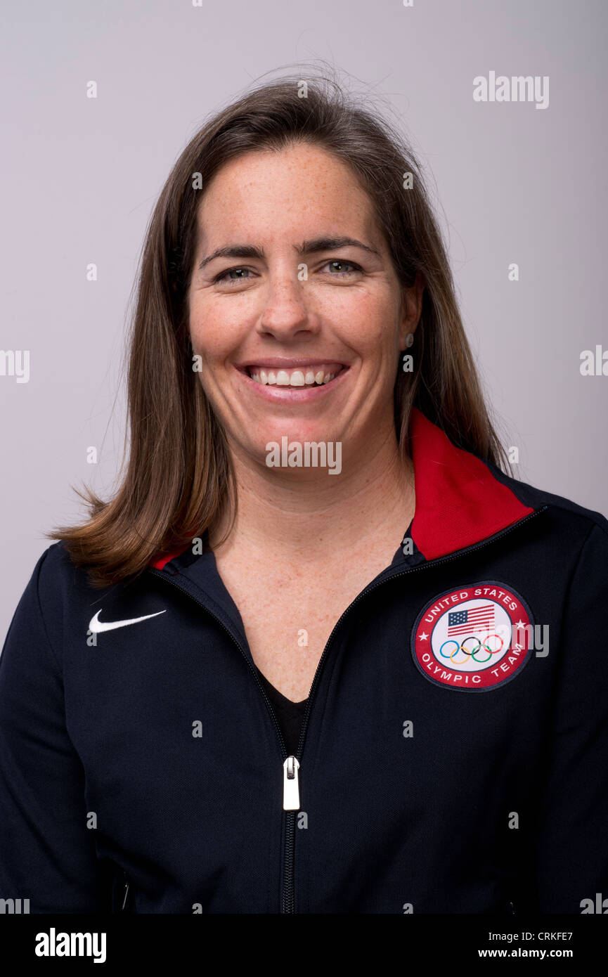 La navigatrice américaine Molly Vandermoer au Team USA Media Summit à Dallas, TX, avant les Jeux olympiques de Londres de 2012. Banque D'Images