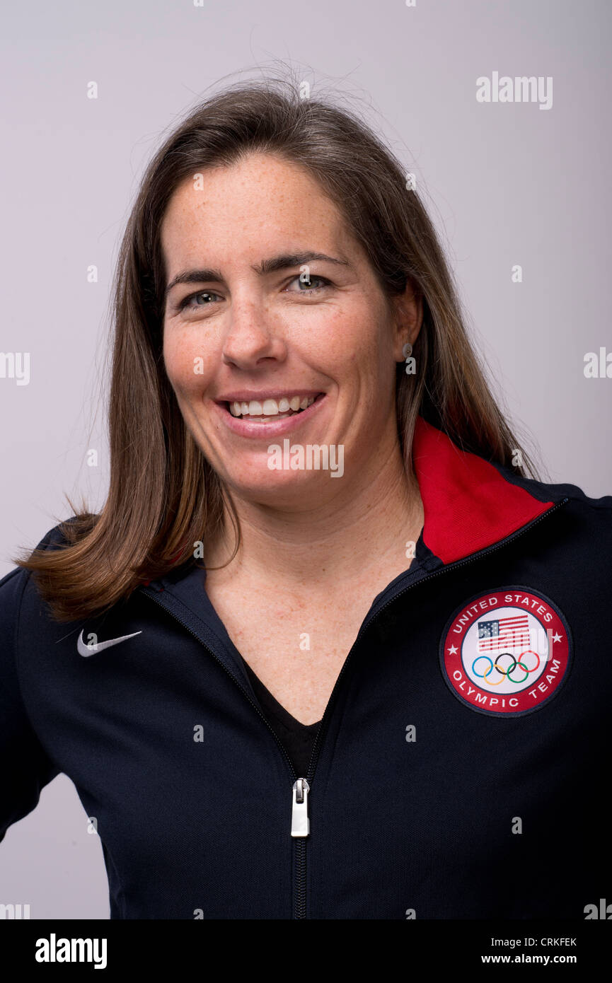 La navigatrice américaine Molly Vandermoer au Team USA Media Summit à Dallas, TX, avant les Jeux olympiques de Londres de 2012. Banque D'Images