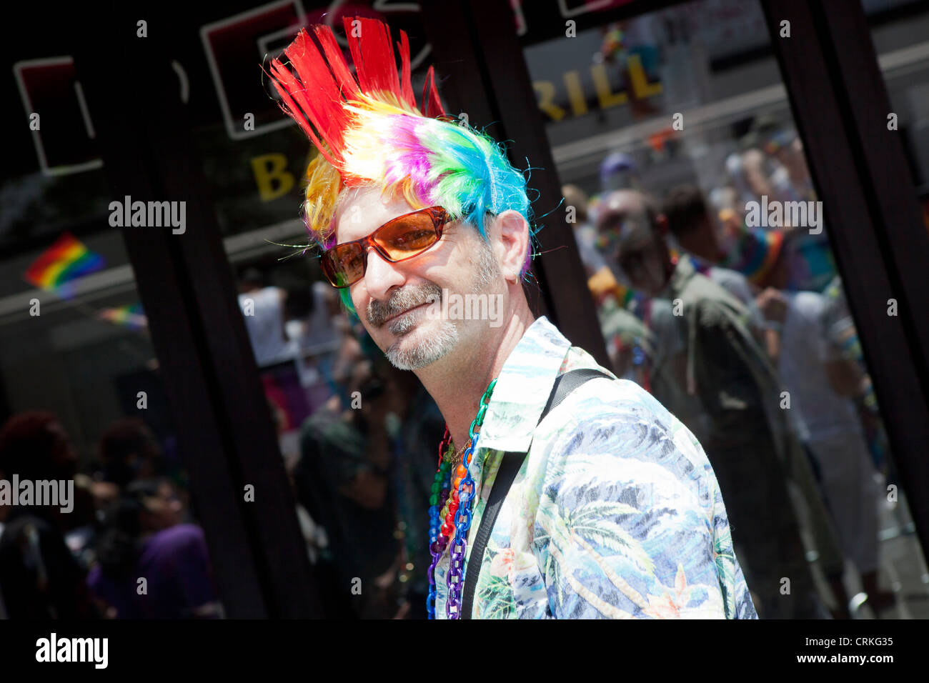 La célébration de l'homme Gay Pride, New York Banque D'Images