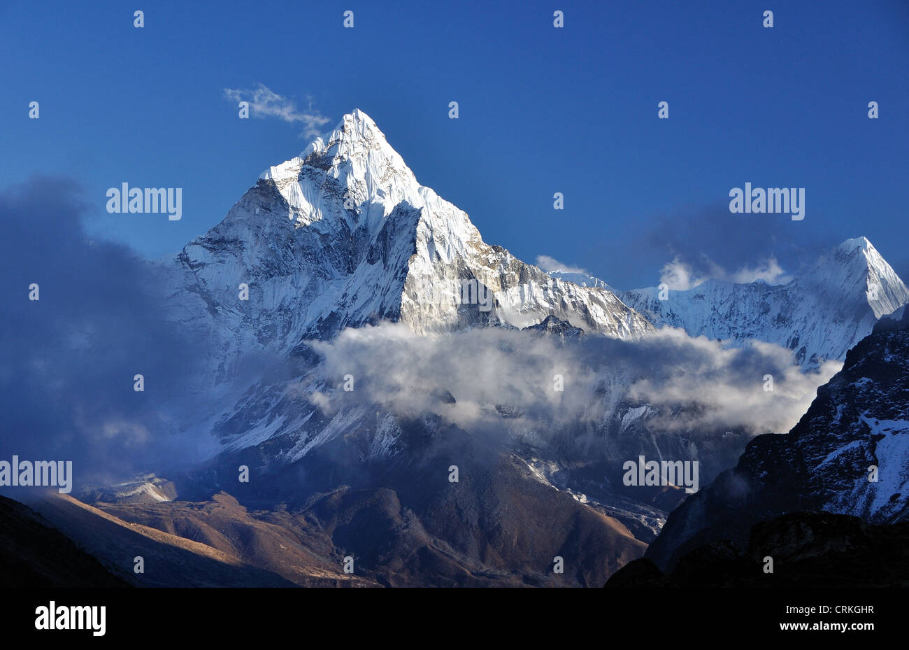 Ama Dablan mystérieuse la belle. Himalaya, Népal Banque D'Images