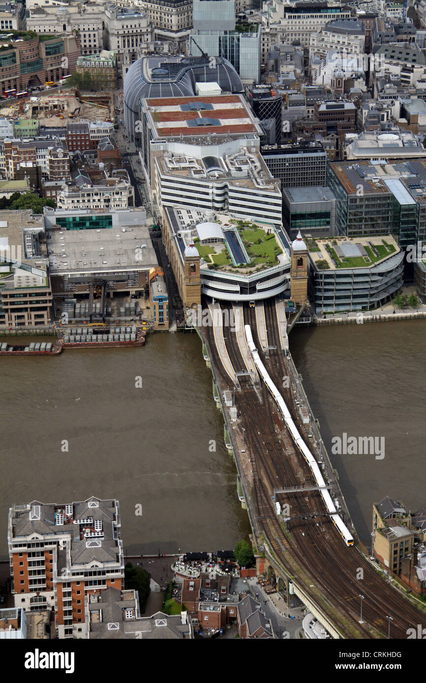Vue aérienne de Cannon Street Station, London EC4 Banque D'Images