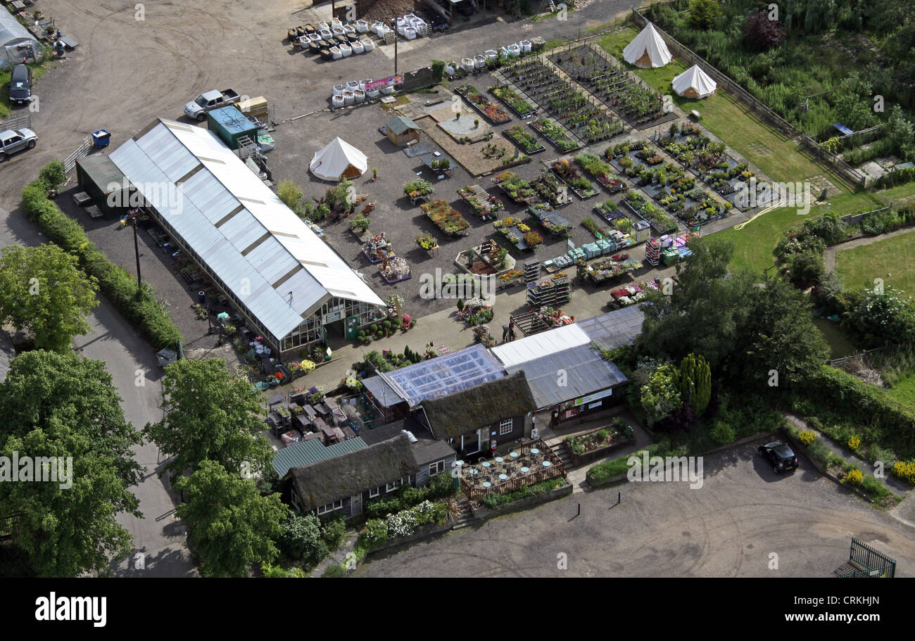 Vue aérienne de l'abréger, Garden Center, Romford, Essex Banque D'Images