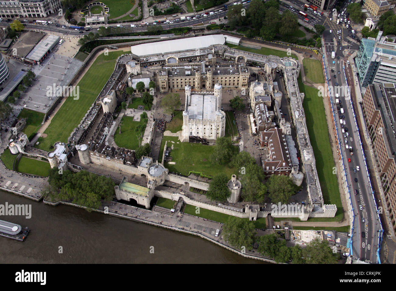 Vue aérienne de la Tour de Londres, London EC3 Photo Stock Alamy
