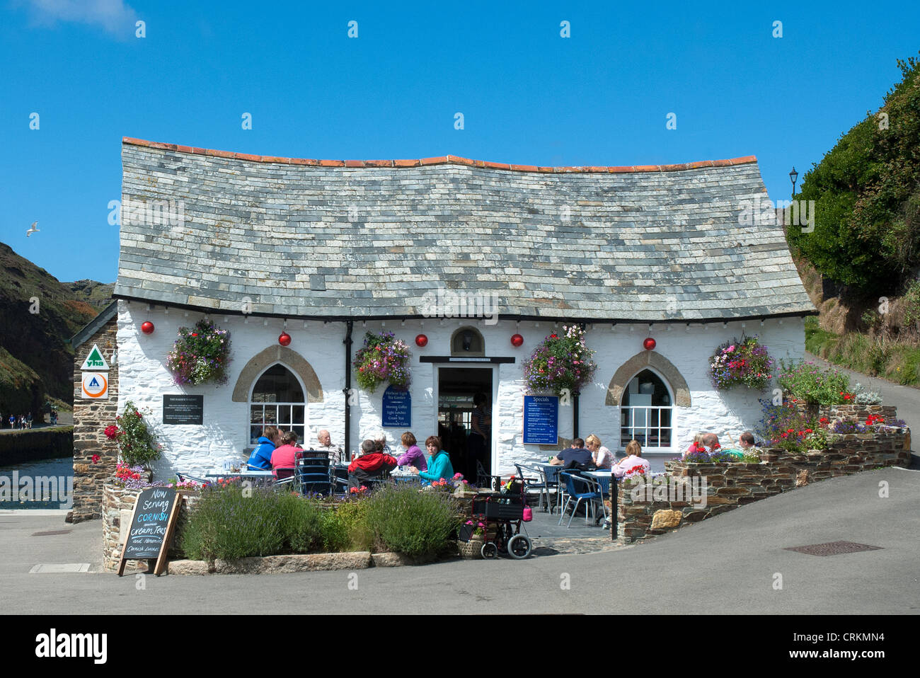 Harbour Light Tea Garden Cornwall Wadebridge UK Banque D'Images