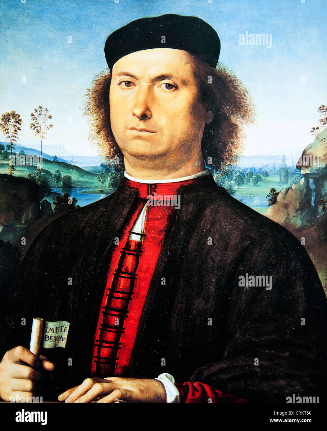 Portrait de Francesco delle Opere - Raphael Banque D'Images