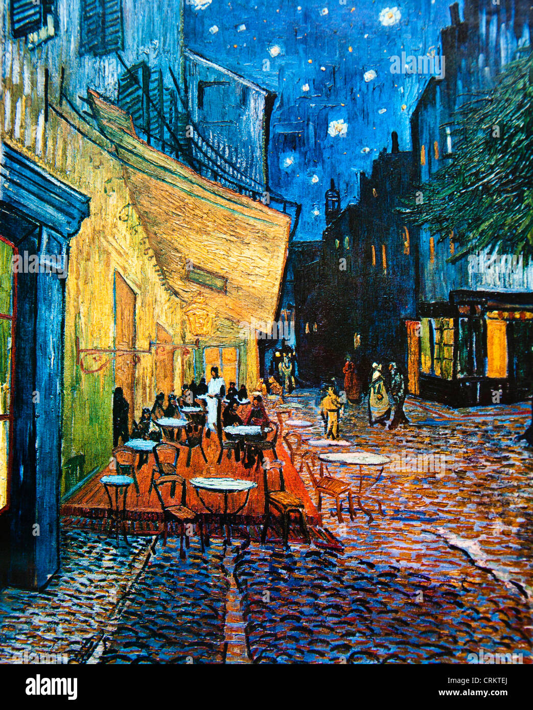 Terrasse de Café de Nuit - Van Gogh Banque D'Images