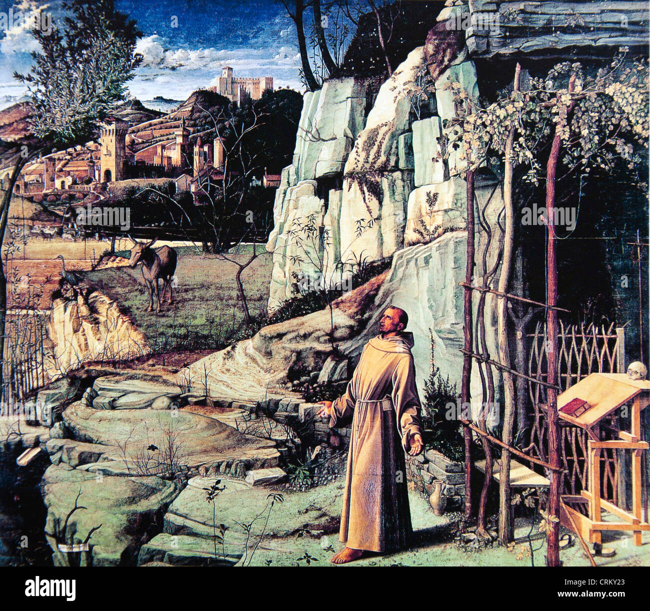 Giovanni Bellini - Saint François dans le désert Banque D'Images