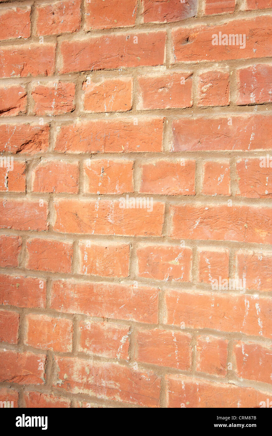 Close-up du mur de brique rouge-brun Banque D'Images