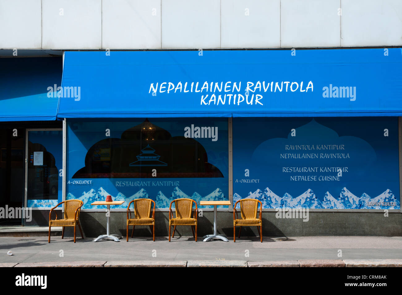 Restaurant népalais le long de la rue Lönnrotinkatu district Kamppi Finlande Helsinki central Europe Banque D'Images