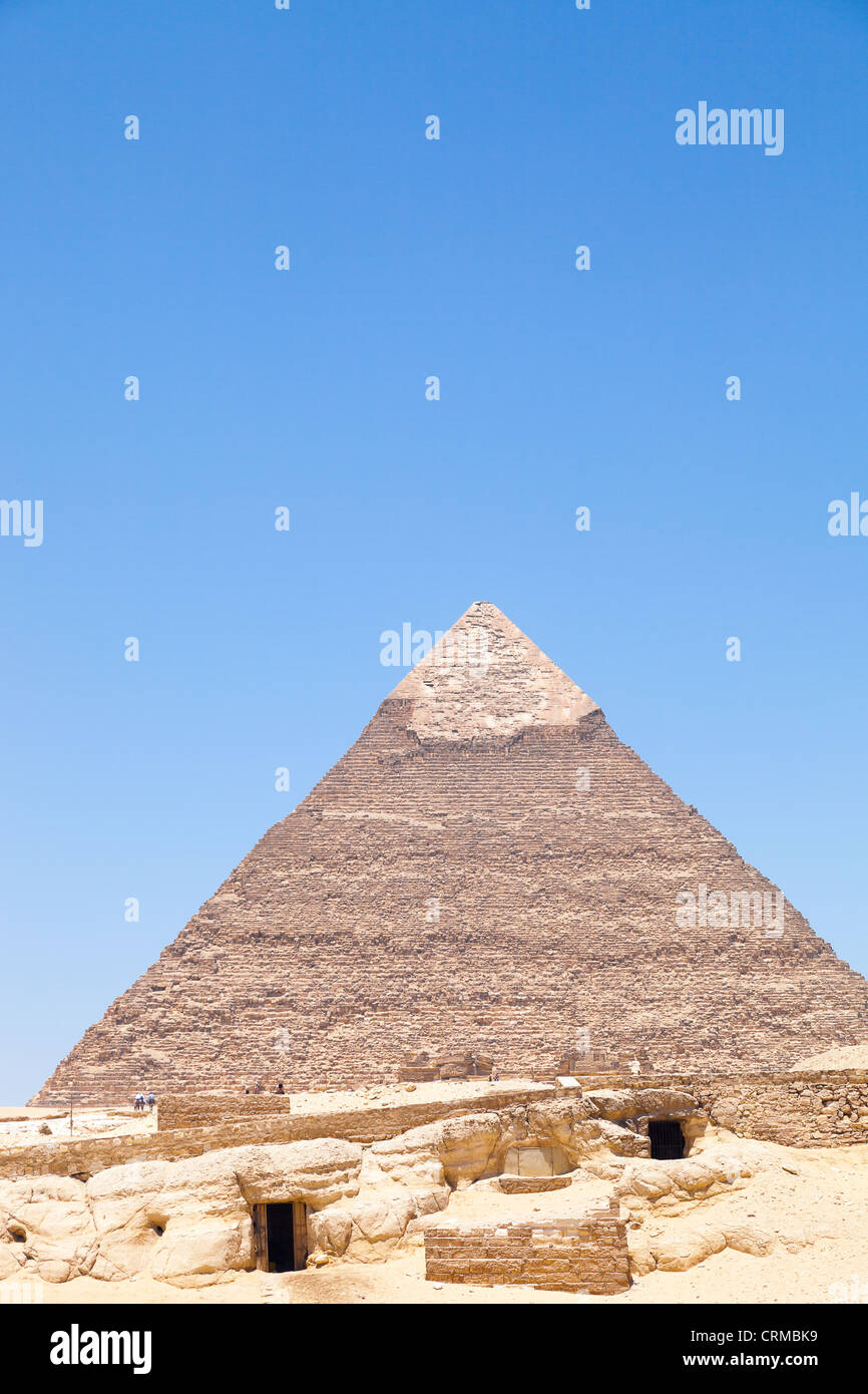 Grande pyramide de Gizeh et le Sphinx Banque D'Images