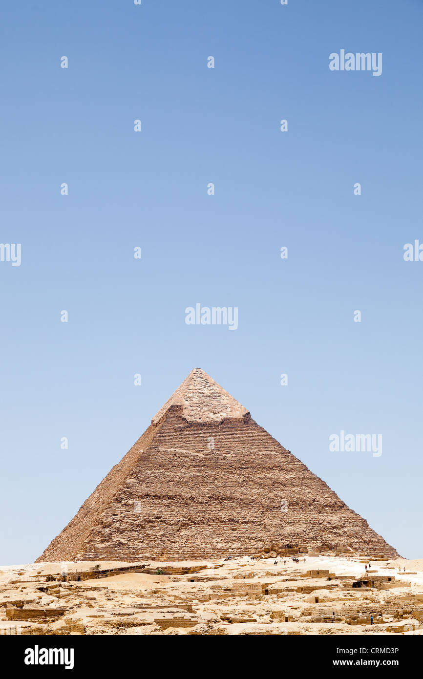 Grande pyramide de Gizeh et le Sphinx Banque D'Images