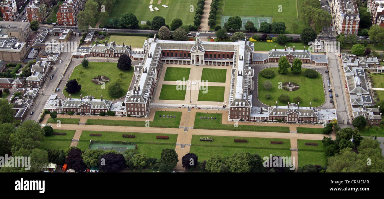 Vue aérienne de l'Hôpital Royal pour les retraités de l'armée, Royal Hospital Road. London SW3. Où le Chelsea retraités. Banque D'Images