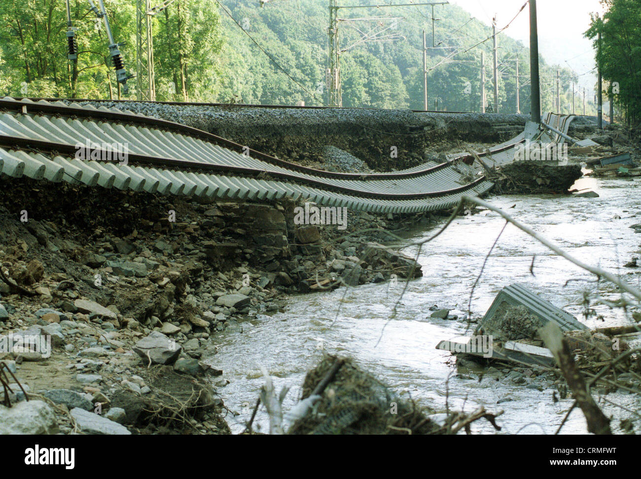 A été détruit (Dresd.-Chemn.) Après l'inondation en Saxe Banque D'Images