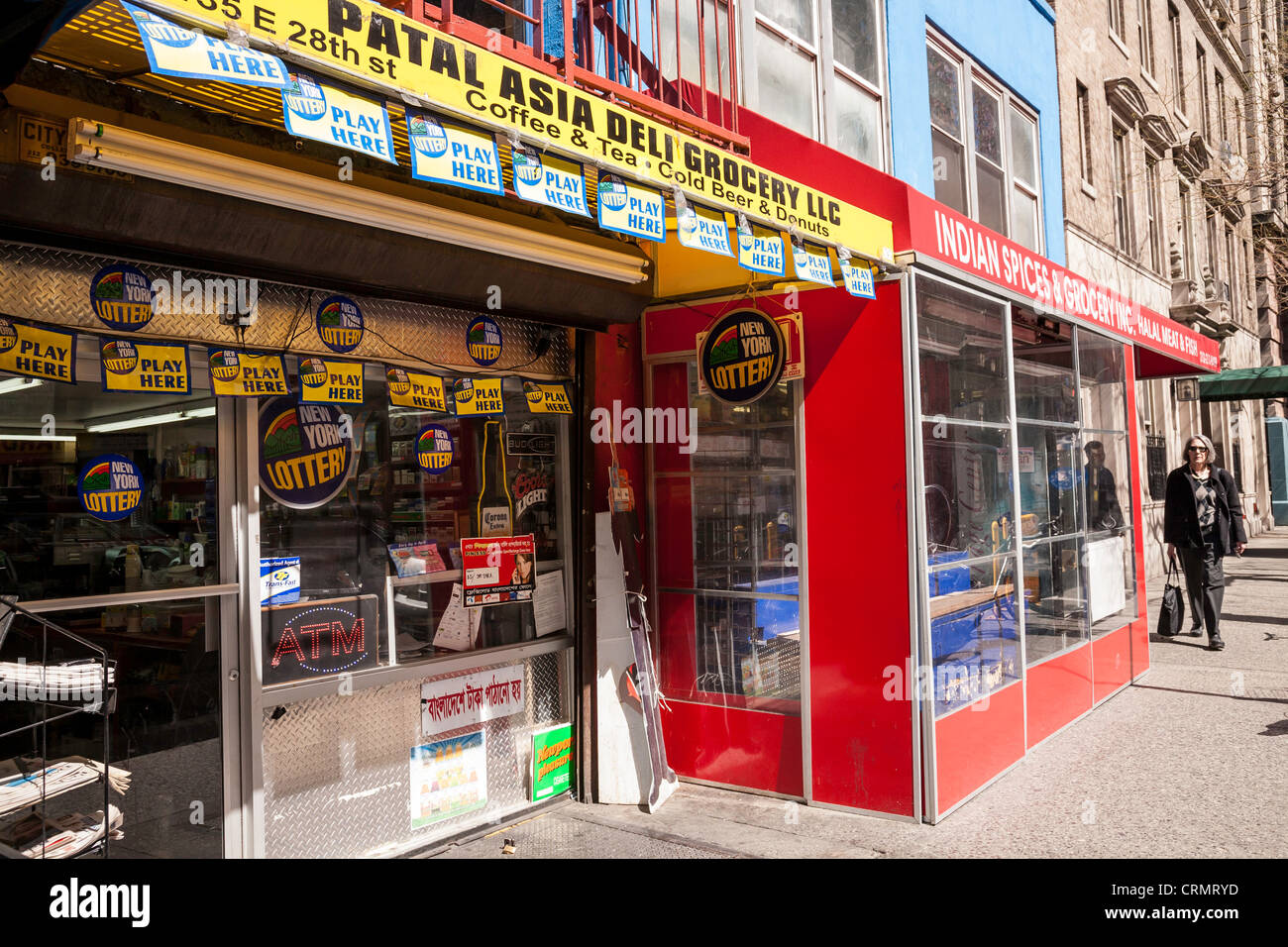 Vitrines, commerces indiens, Murray Hill, NYC, États-Unis 2012 Banque D'Images