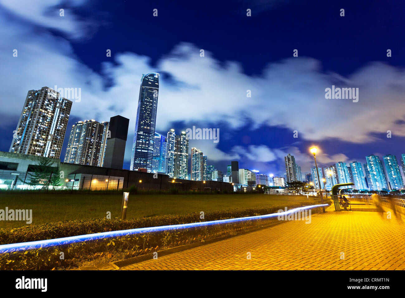 Hong Kong downtown at night Banque D'Images