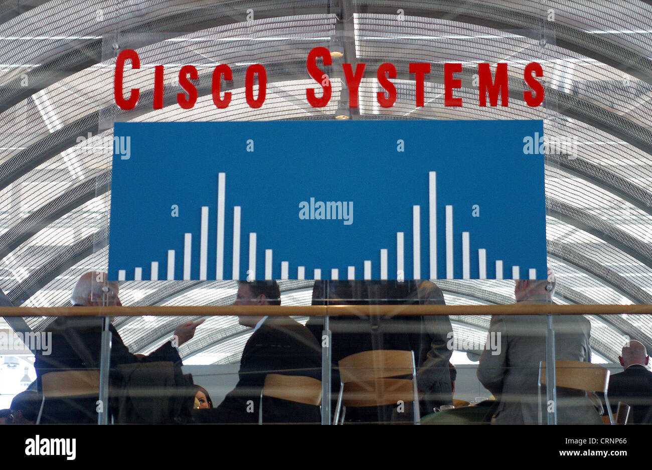 Cisco Systems stand lors de la Cebit à Hanovre Banque D'Images