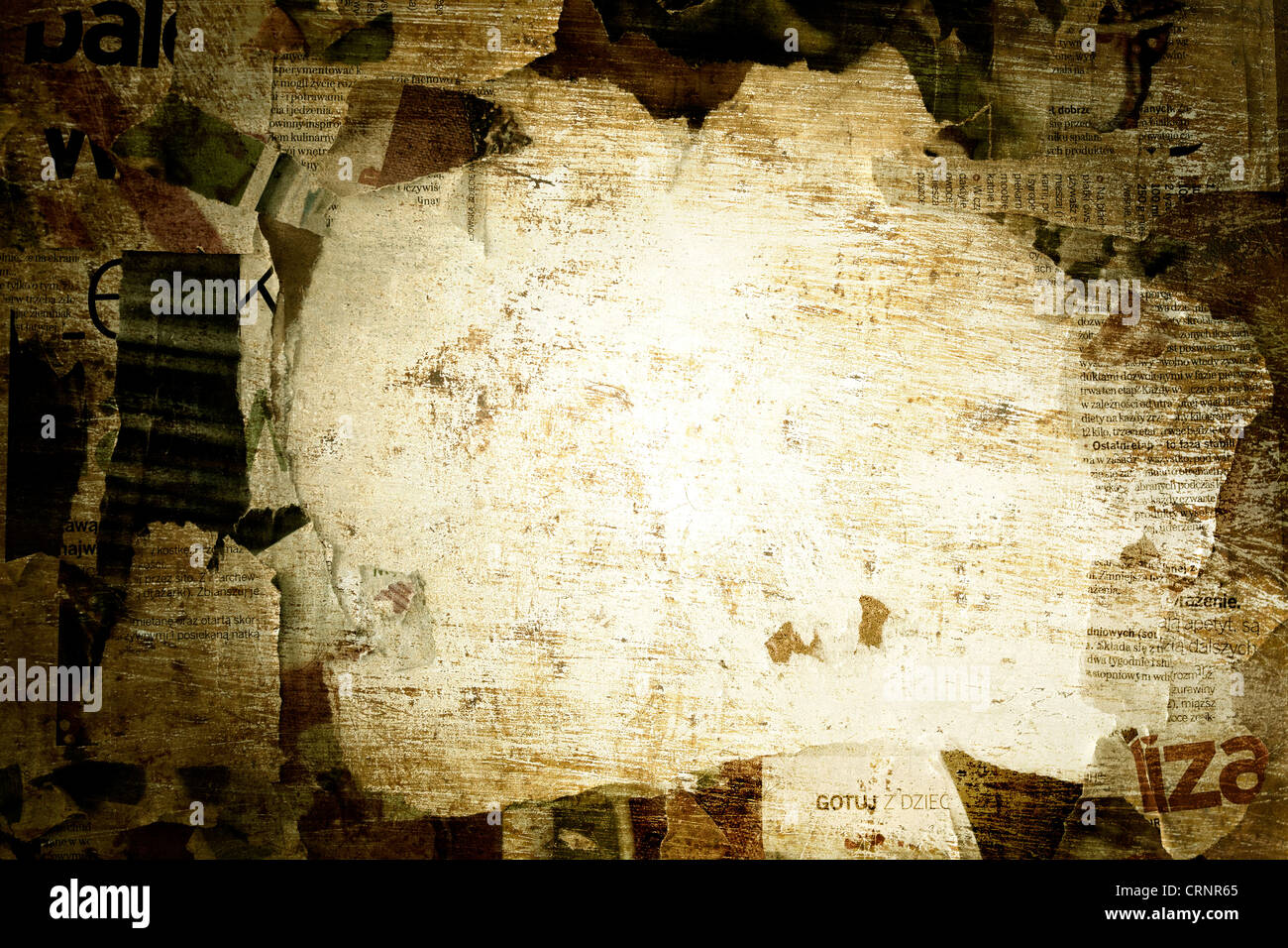 Frontière Grunge background concept papier déchiré news Banque D'Images