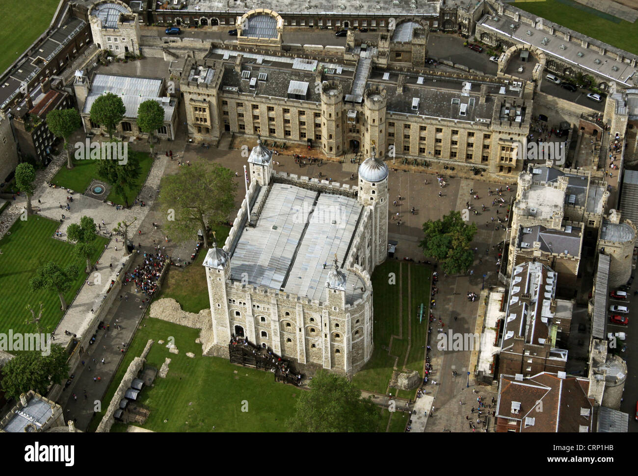 Vue aérienne de l'intérieur de garder à la Tour de Londres Banque D'Images