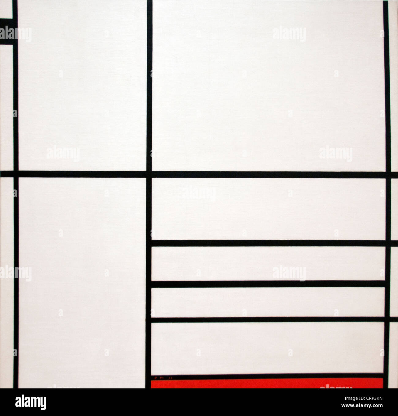 Composition en Blanc Noir et rouge 1936 Piet Mondrian - Pays-Bas néerlandais Mondriaan Banque D'Images