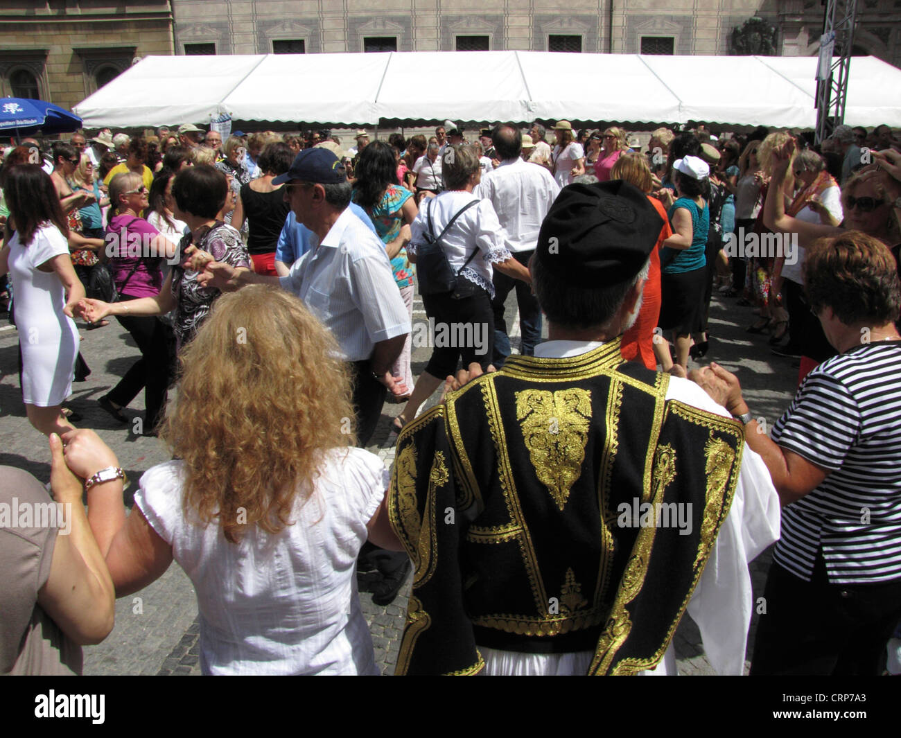 Spectacle de danse folklorique grecque Banque D'Images