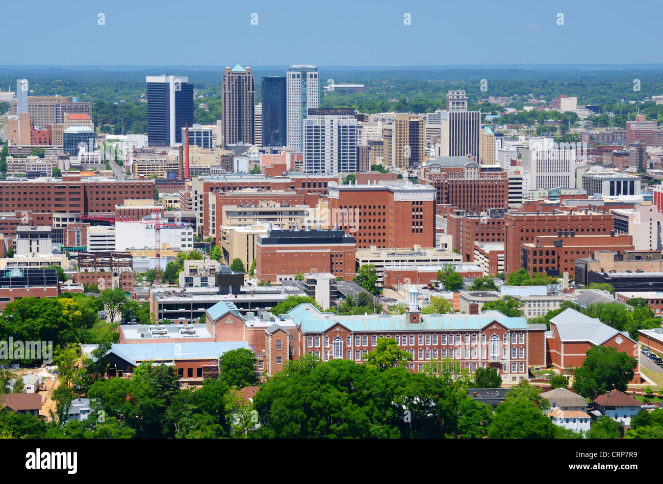 Skyline du centre-ville de Birmingham, Alabama, USA. Banque D'Images