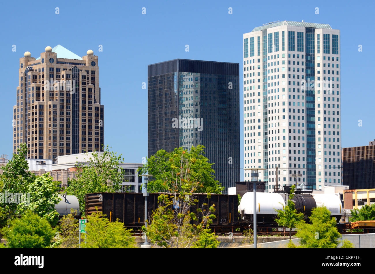 Skyline du centre-ville de Birmingham, Alabama, USA. Banque D'Images