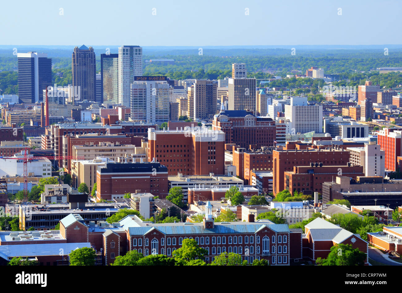 Skyline du centre-ville de Birmingham, Alabama, USA. Banque D'Images