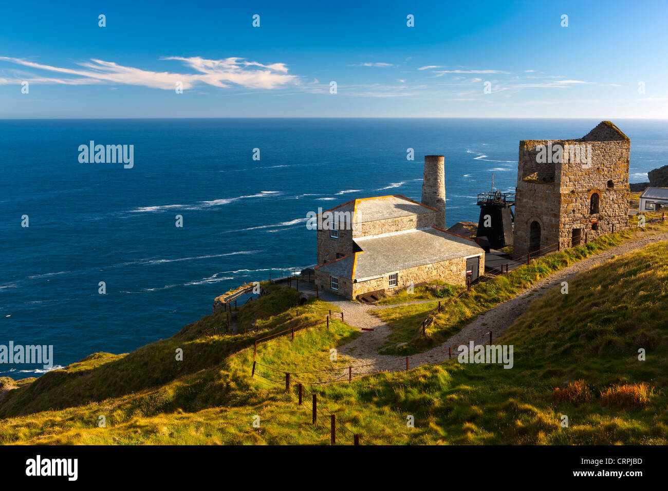 Levant la mienne et du faisceau moteur, partie de l'ouest du Devon et Cornwall paysage minier, Site du patrimoine mondial de l'UNESCO. Banque D'Images