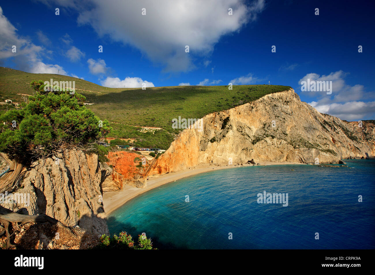 Célèbre plage de Porto Katsiki ('off season'), Leucade (ou 'Athènes'), île de la mer Ionienne, l'Eptanisa (même "îles"), Grèce Banque D'Images