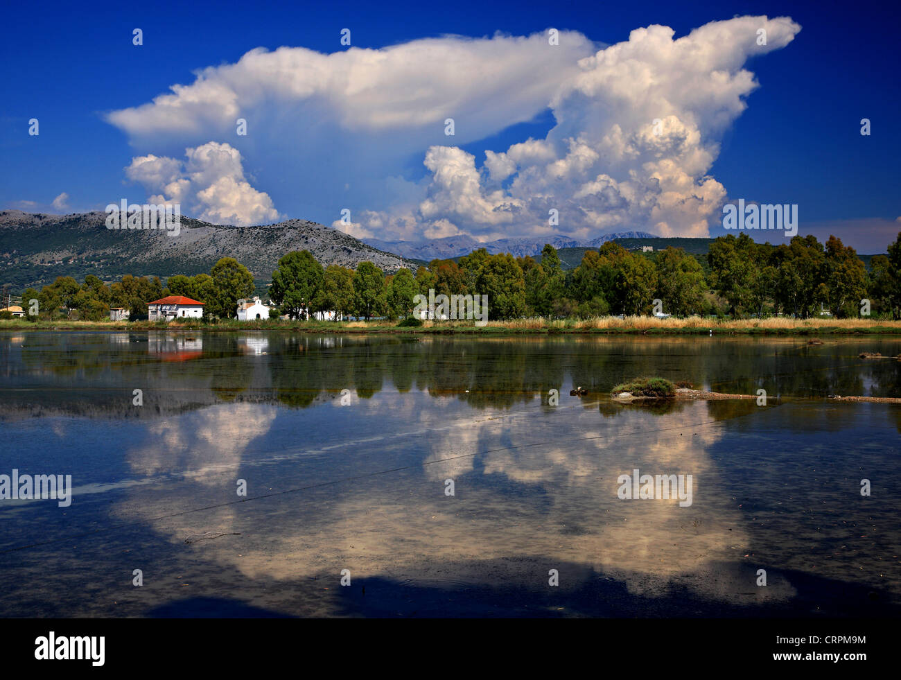 À l'Alykes (altworks «'), ('Lefkada Lefkas'), île de la mer Ionienne, en Grèce. Banque D'Images
