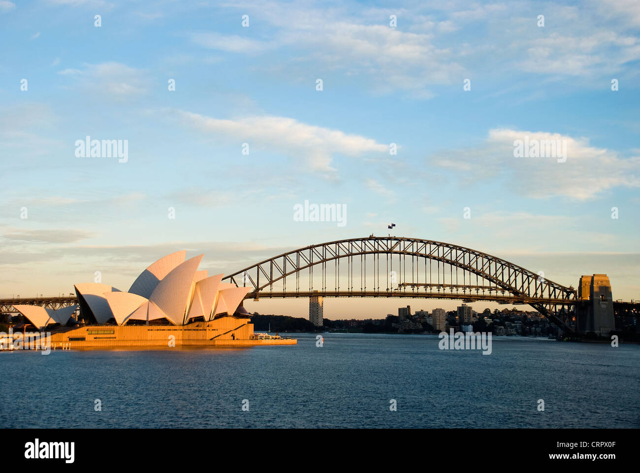 Opera House et le Harbour Bridge Sydney Australie Banque D'Images