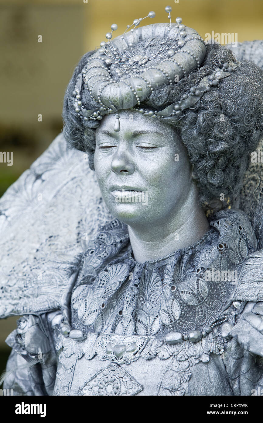 Une statue vivante de l'artiste au Lincolnshire Show 2012 Banque D'Images