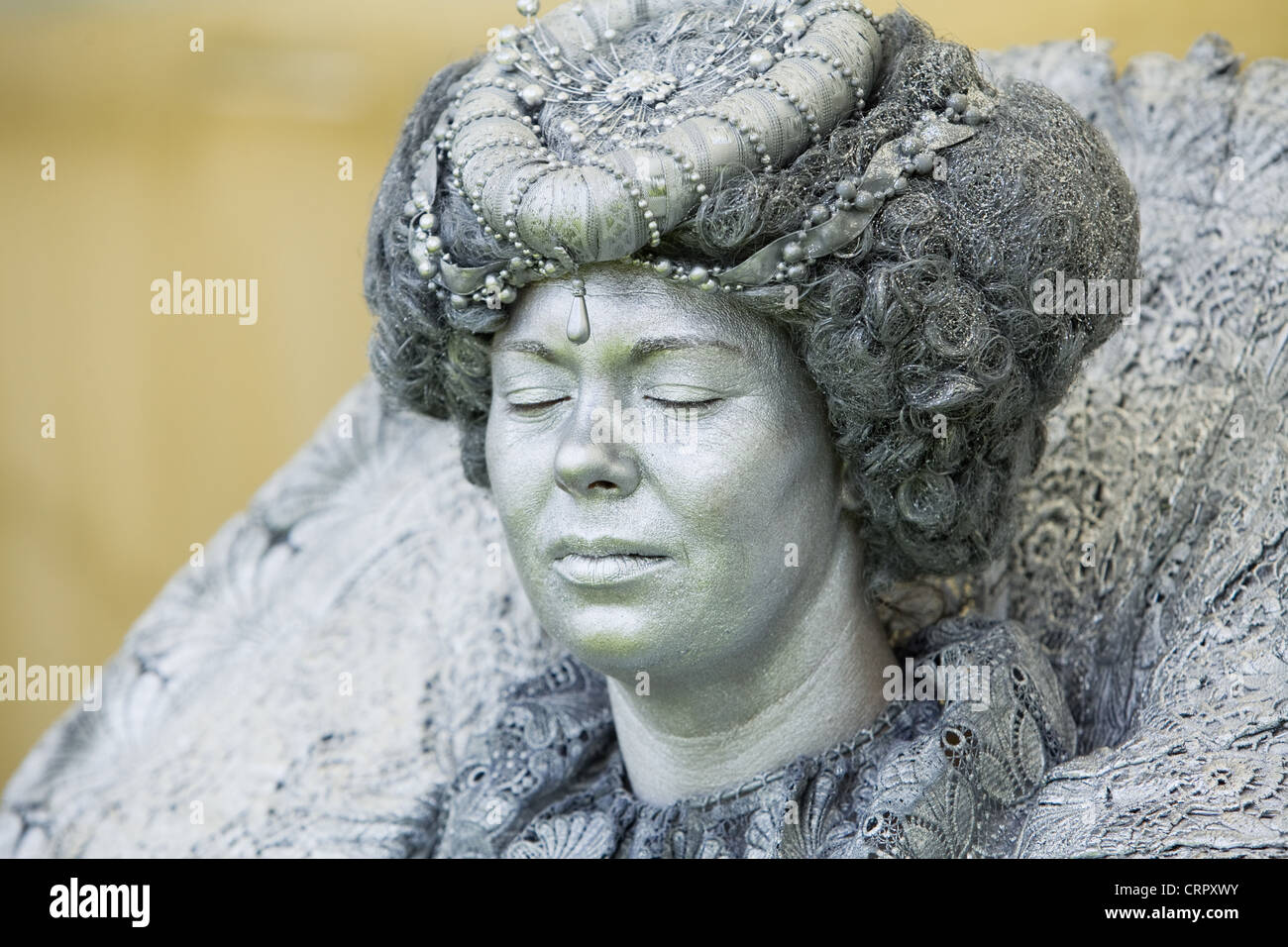Une statue vivante de l'artiste au Lincolnshire Show 2012 Banque D'Images