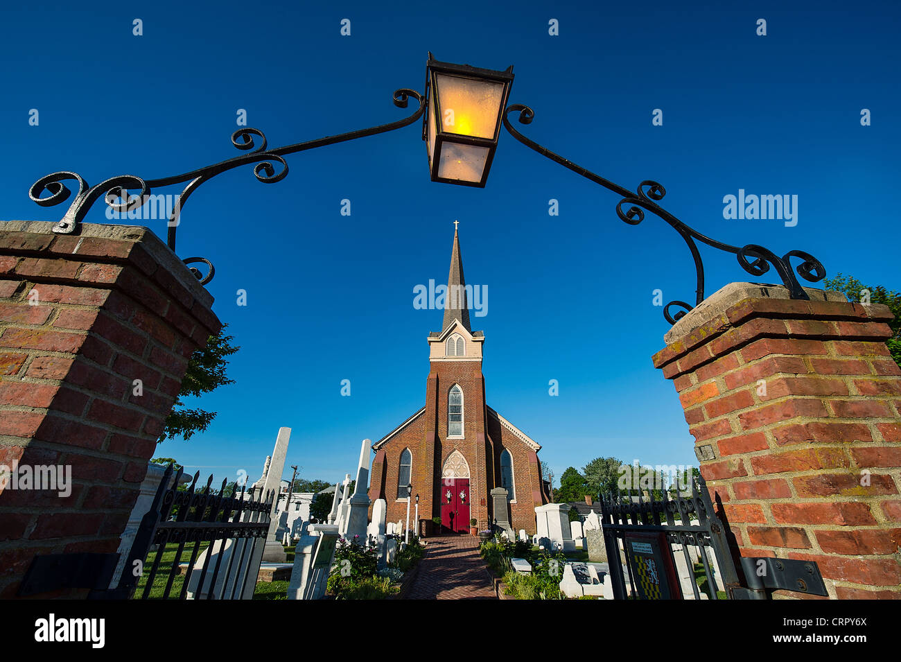 Quartier historique de St Peter's Episcopal Church, Lewes, Delaware, Etats-Unis Banque D'Images