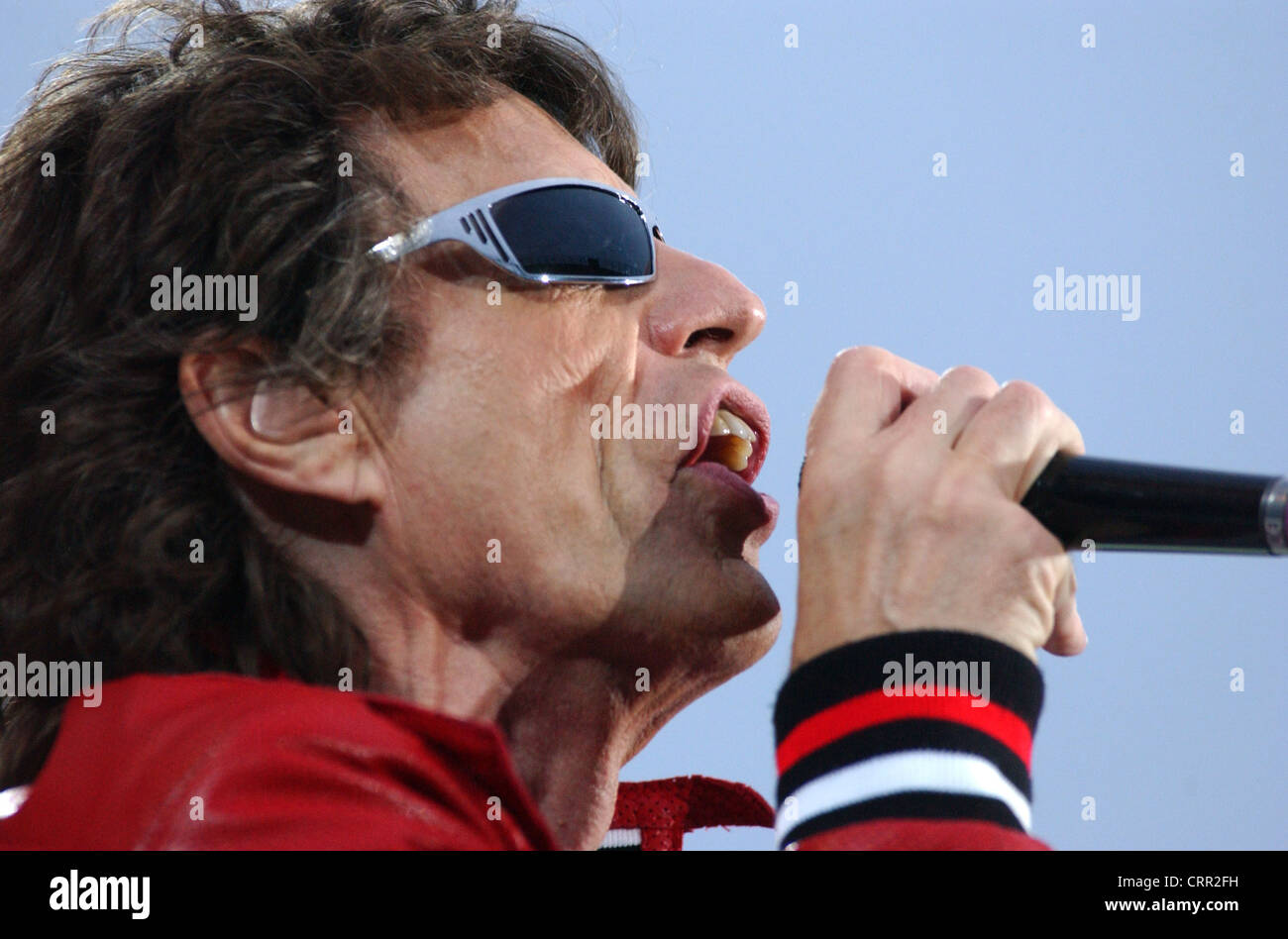 Mick Jagger lors d'un concert des Rolling Stones à Berlin Banque D'Images