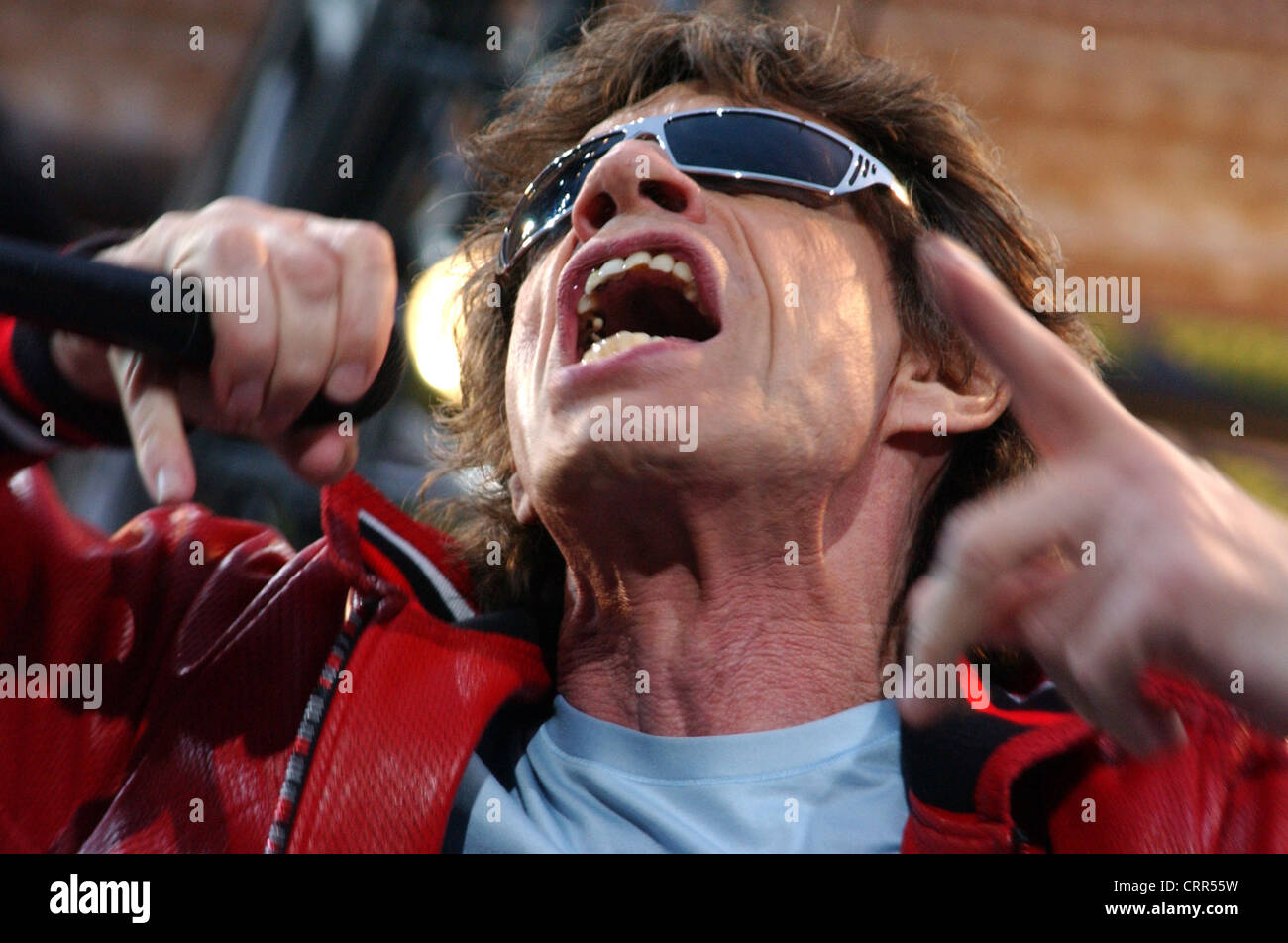 Mick Jagger lors d'un concert des Rolling Stones à Berlin Banque D'Images