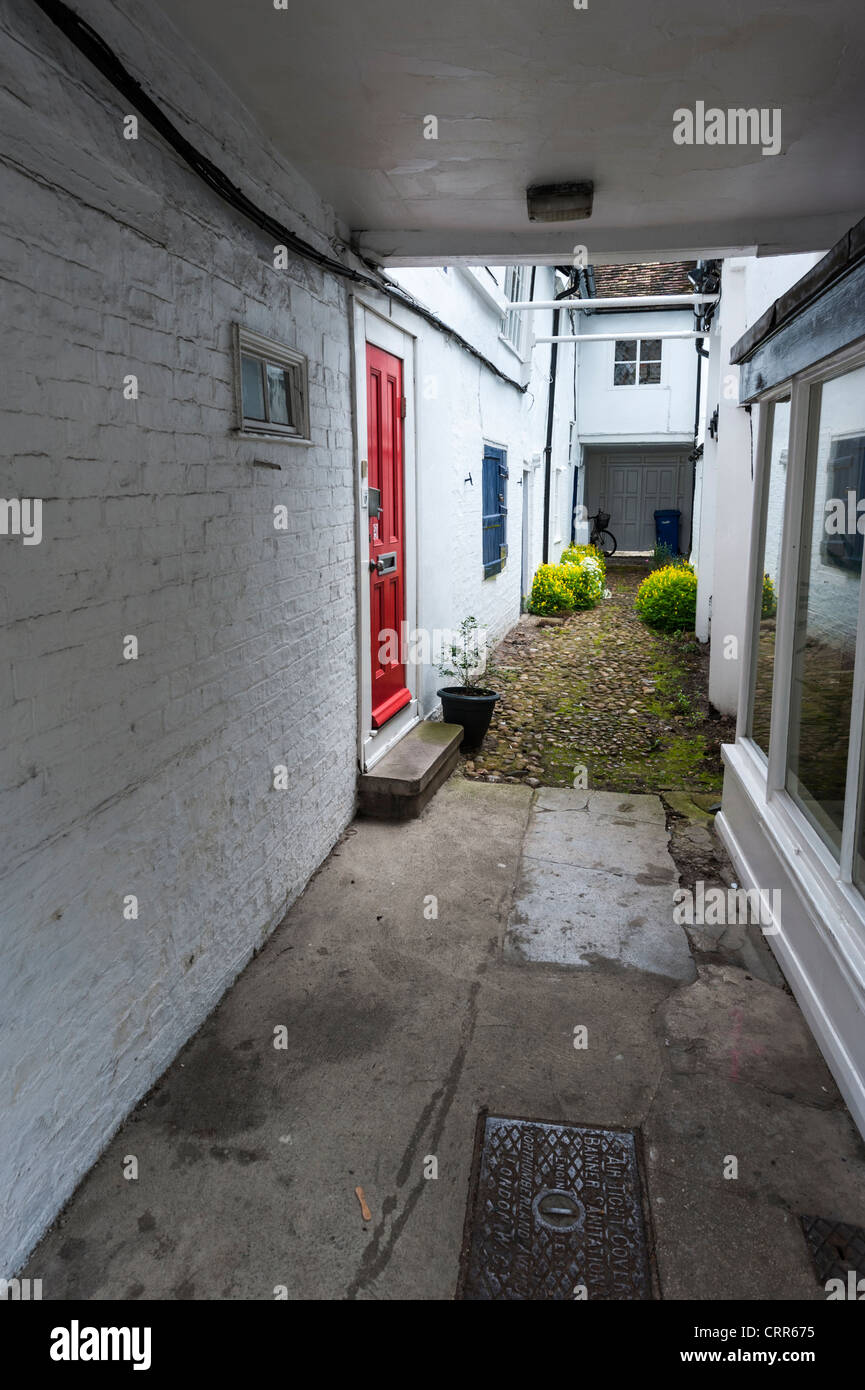 Alley ou mews logement à Cambridge Trumpington Street off Banque D'Images