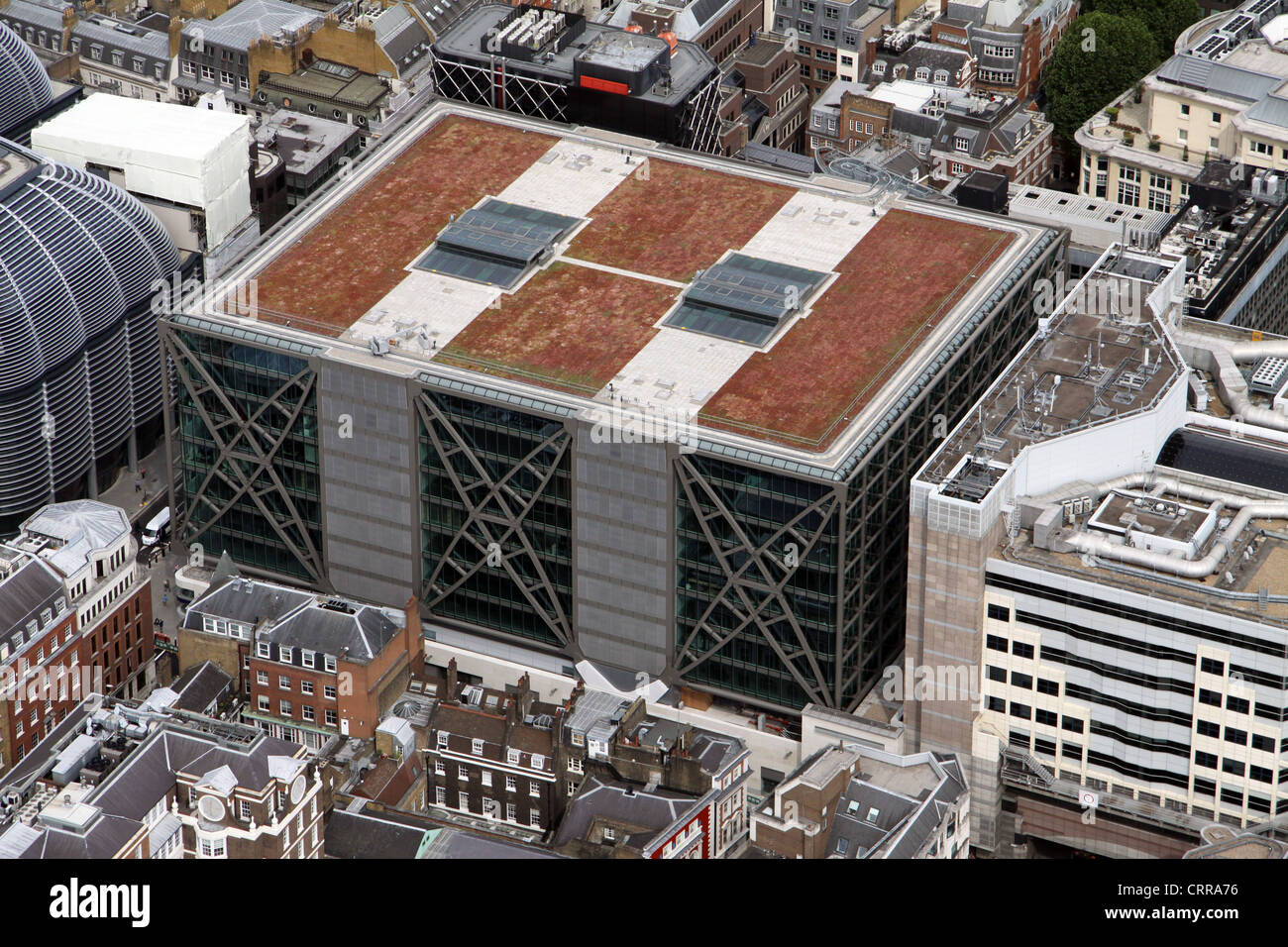 Vue aérienne de Cannon Place comme Cannon Street overground & tube station, London EC4 Banque D'Images