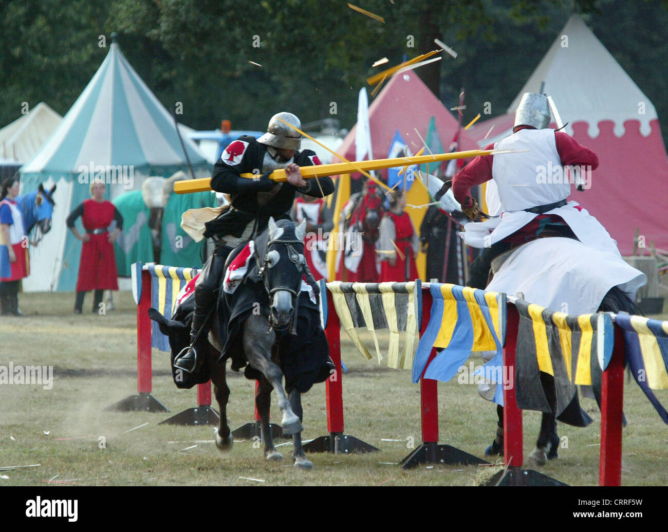 Tournoi de chevaliers dans le festival médiéval en Telgte Banque D'Images