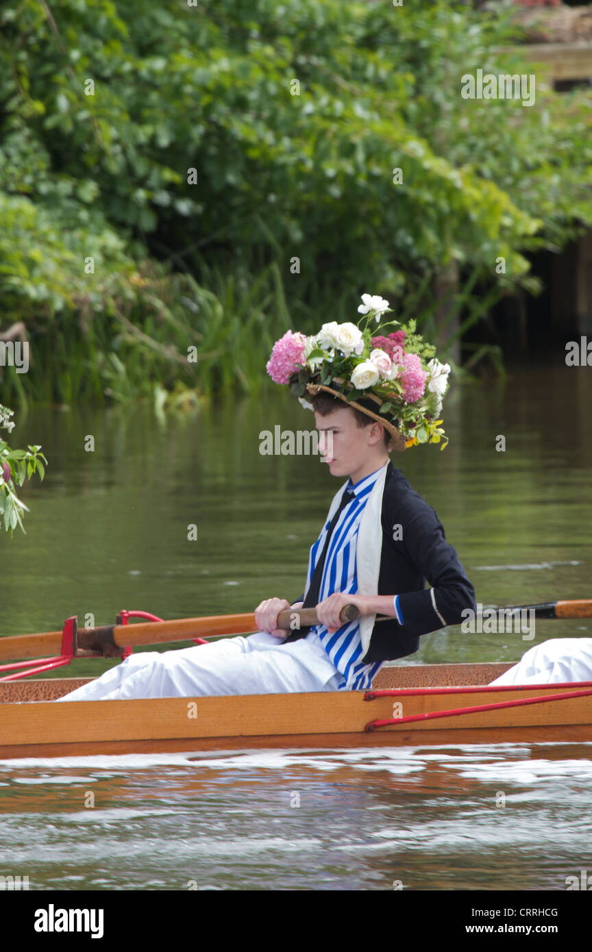 Eton College cortège de bateaux 2012. Banque D'Images