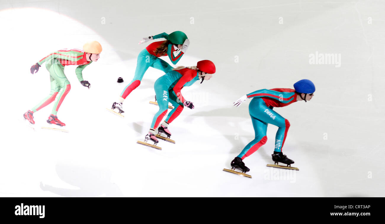 Bretagne la course sur glace club - Centre National des glaces - Capital FM Arena Banque D'Images