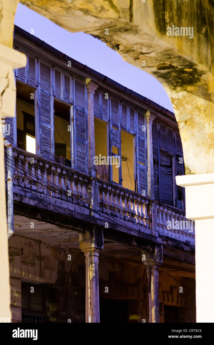 L'architecture coloniale française, Mahajanga, Madagascar Banque D'Images