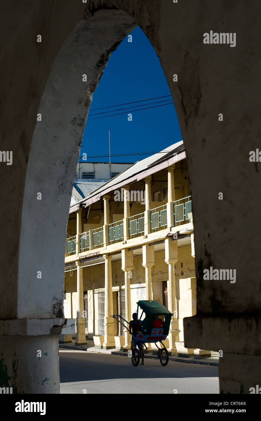 L'architecture coloniale française, Mahajanga, Madagascar Banque D'Images