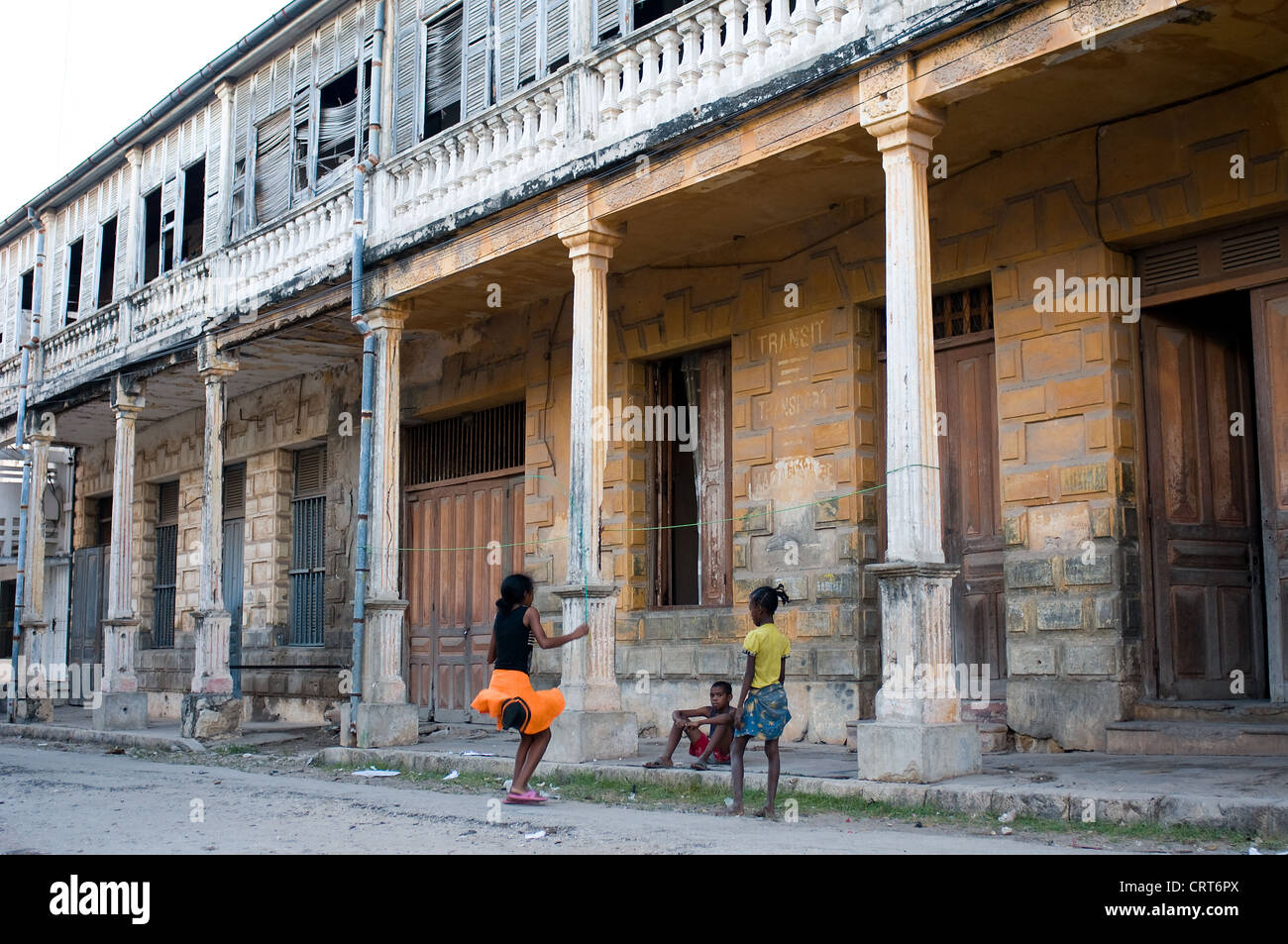 L'architecture coloniale française, Mahajanga, Madagascar Banque D'Images